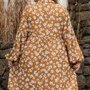  Miley Print Puff Sleeve PLUS Dress