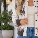  Mina Pattern Brushed Knit Cardigan
