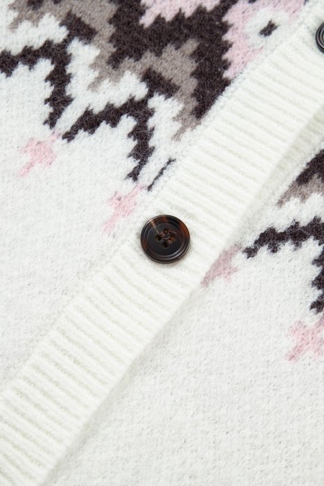 Mina Pattern Brushed Knit Cardigan