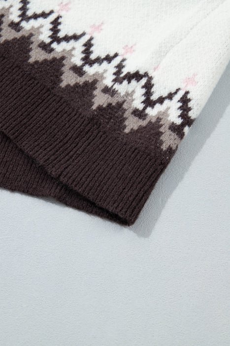 Mina Pattern Brushed Knit Cardigan