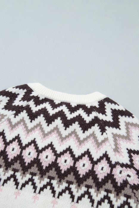 Mina Pattern Brushed Knit Cardigan