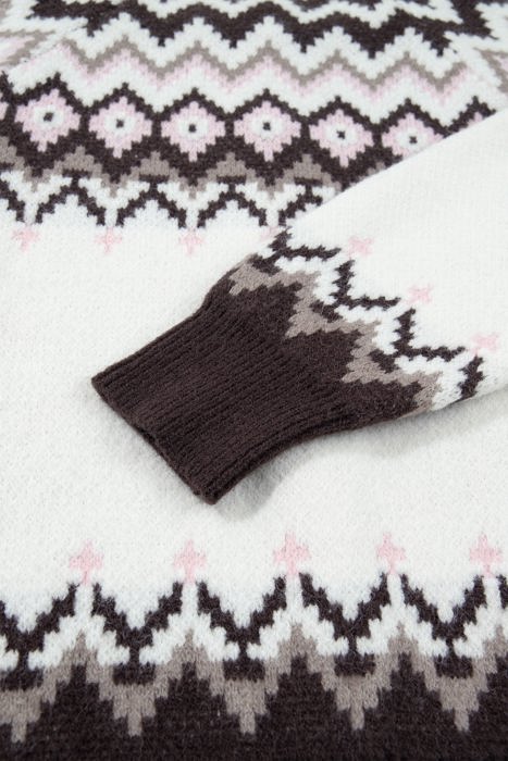 Mina Pattern Brushed Knit Cardigan