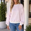  Mirandah Plaid Long Sleeve Sweatshirt