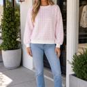  Mirandah Plaid Long Sleeve Sweatshirt