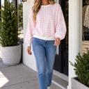  Mirandah Plaid Long Sleeve Sweatshirt
