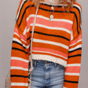  Mirissa Shoulder Cropped Pullover Sweater