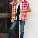  Molly Sherpa Plaid Jacket Vest