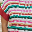  Molly Sleeve Colorful Textured Sweater