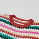  Molly Sleeve Colorful Textured Sweater