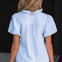  Monica Short Bubble Sleeve Shirt