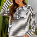  Morgan Stripe Starry Patch Casual Knit Top