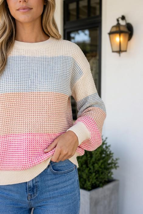 Mya Sleeve Pullover Sweater Long Sleeve Top