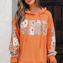 Orange Medium Myrassa Side Slit Drawstring Hoodie