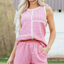  Nala Contrast Trim Casual Tank Set