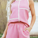  Nala Contrast Trim Casual Tank Set
