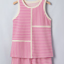 Nala Contrast Trim Casual Tank Set