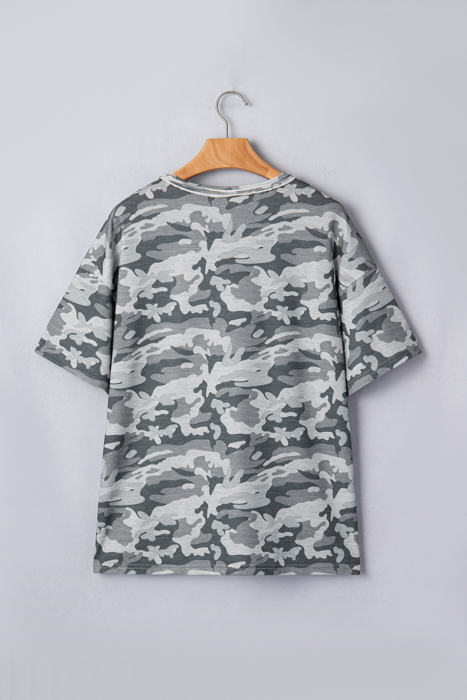 Nala Print Raw Edge Tee