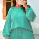  Naomi Drop Shoulder Pullover PLUS Top