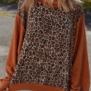  Natalie Leopard & Floral Patchwork Loose Top