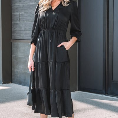 Natasha Sleeve Tiered Maxi Dress