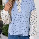  Nathalia Contrast Long Sleeve Tops
