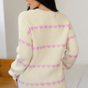  Navy Valentine Ribbed Knit Sweater