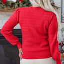  Nellie Knit Ribbed Cuffs Sweater