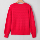  Nellie Knit Ribbed Cuffs Sweater