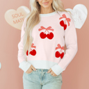  Nevaeh Pattern Drop Shoulder Sweater