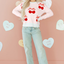  Nevaeh Pattern Drop Shoulder Sweater