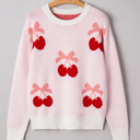  Nevaeh Pattern Drop Shoulder Sweater