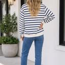  Nicole Ribbed Cuff Hem Sweatshirt