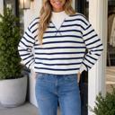  Nicole Ribbed Cuff Hem Sweatshirt