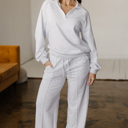 Light Grey XL Nina Drawstring Sweatpants Set