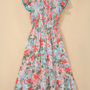  Nina Flutter Sleeve Long Dress