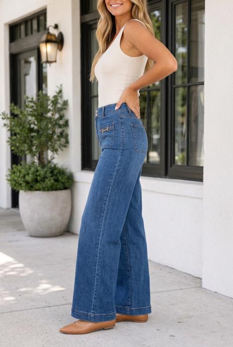 Noelle Patched Wide Leg Pants