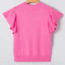  Noelle Ruffle Short Sleeve Sweater