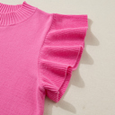  Noelle Ruffle Short Sleeve Sweater