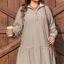  Noor Sleeve Ruffled Mini PLUS Dress