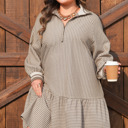  Noor Sleeve Ruffled Mini PLUS Dress
