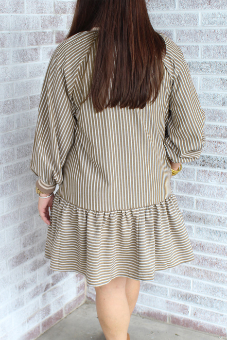 Noor Sleeve Ruffled Mini PLUS Dress