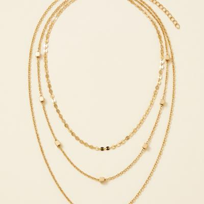 Nora Dainty Triple Layer Chain Necklace