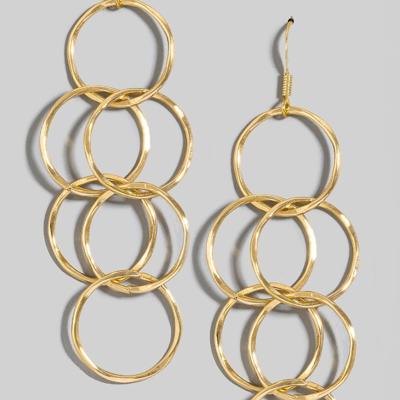 Nora Hoop Link Chain Dangle Earrings