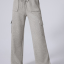 Light Grey Large Nora Wide Leg Workout Pants