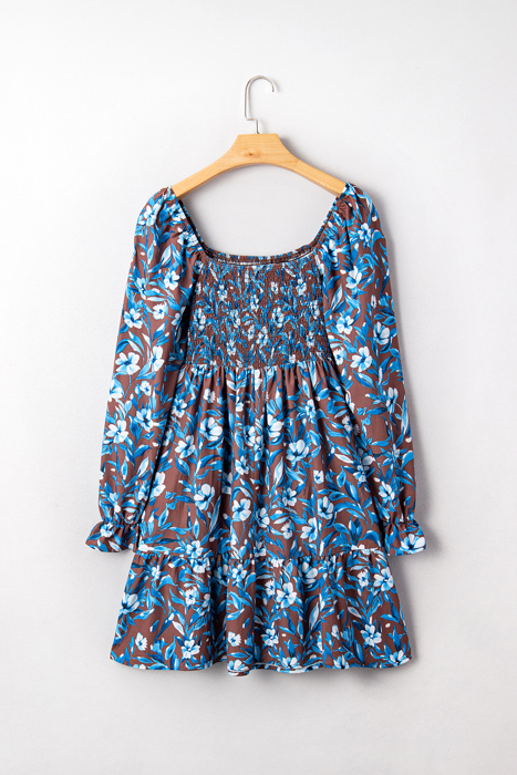 Norava Ruffled Sleeve Floral Dress