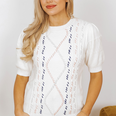 Nova Knit Short Sleeve Sweater