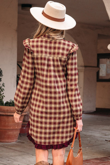 Novalee Mini Shirt Dress Long Sleeve Top
