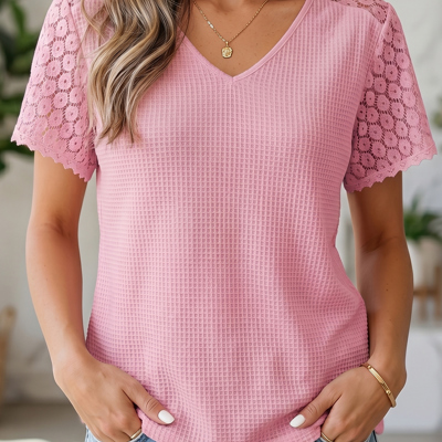 Nyomi Cutout Waffle Knit Blouse