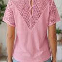  Nyomi Cutout Waffle Knit Blouse
