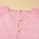  Nyomi Cutout Waffle Knit Blouse